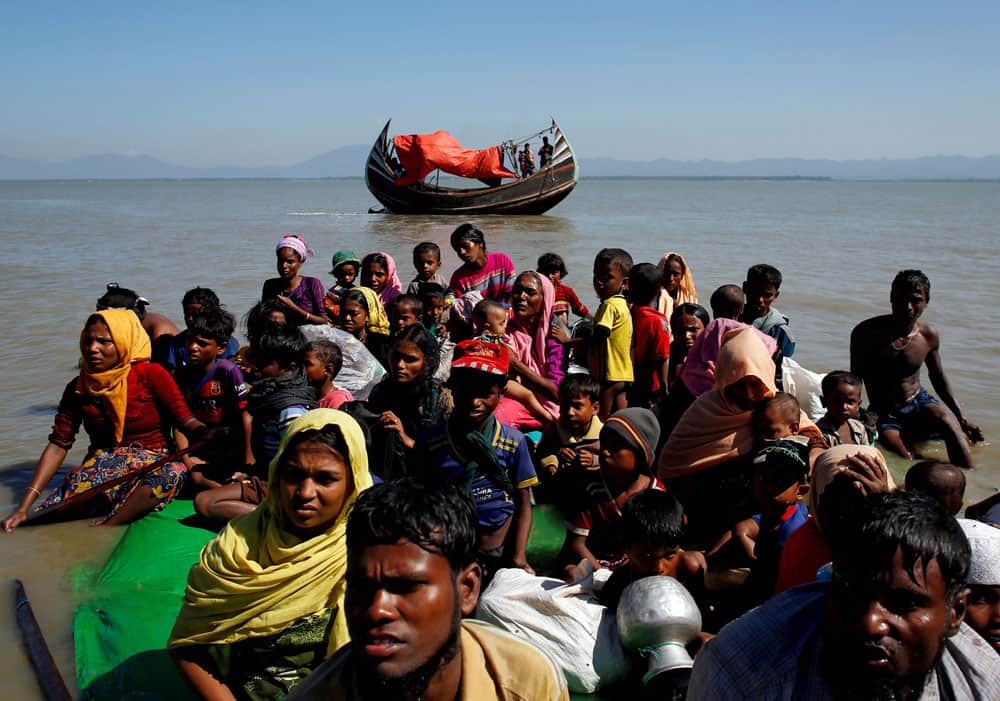 Refugiados rohingya en Bangladesh aparecen en esta foto de archivo de 2017. El presidente estadounidense Joe Biden aumentó las admisiones anuales de refugiados a 62,500 personas el 3 de mayo de 2021, aunque dijo que sería ser difícil para su administración cumplir con la nueva meta.(Foto CNS/Navesh Chitrakar, Reuters)