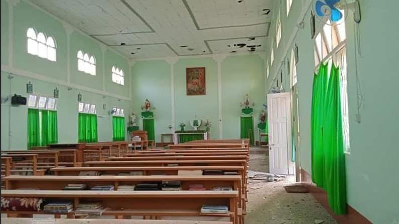 Bombardean un convento y una iglesia dedicada a la Virgen de Fátima en Myanmar